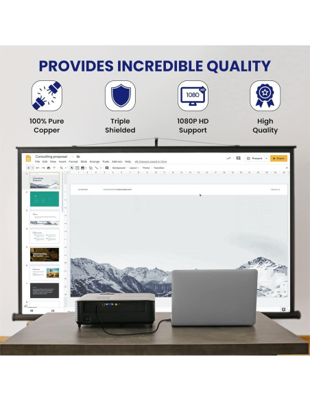 Cable HDMI a VGA Aurum 1.83m Macho a Macho 1080p Negro