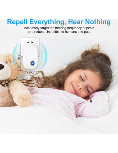 Repelente Ultrasónico Mejorado Bugbeat 2025 - 8 Paquetes