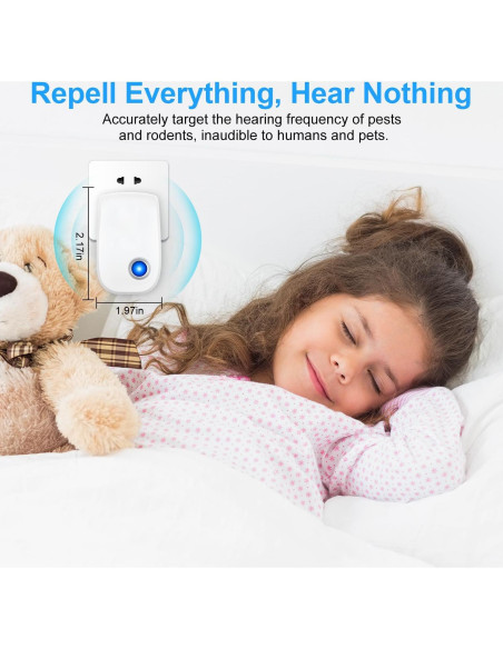 Repelente Ultrasónico Mejorado Bugbeat 2025 - 8 Paquetes