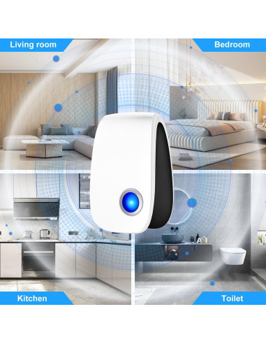 Repelente Ultrasónico Mejorado Bugbeat 2025 - 8 Paquetes