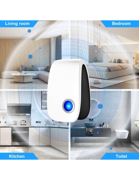 Repelente Ultrasónico Mejorado Bugbeat 2025 - 8 Paquetes