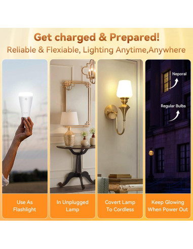 Bombilla Recargable Neporal MagixPro A19 E26 15W 1800mAh