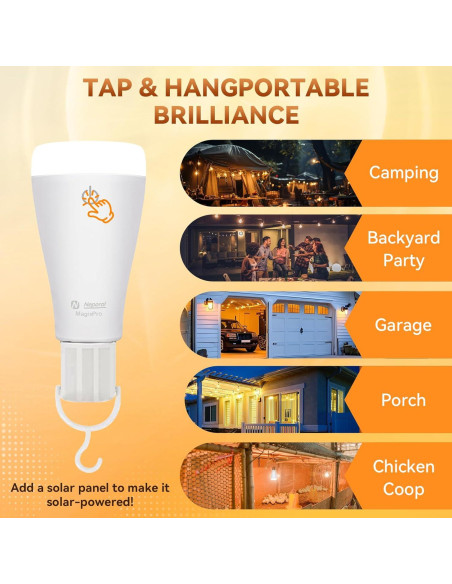 Bombilla Recargable Neporal MagixPro A19 E26 15W 1800mAh