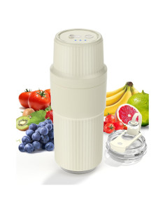 Licuadora Portátil Gofuch 400ml Acero Inoxidable USB-C Blanca