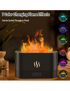 Difusor de Aceite Esencial Depulat HYB-02 300ml con Llama RGB 2