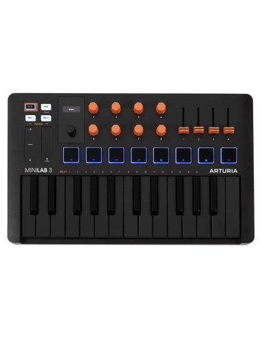 Controlador MIDI Arturia MiniLab 3 25 Teclas USB-C Naranja