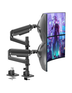 Soporte Doble para Monitores MOUNTUP 49" Curvos Ajustable