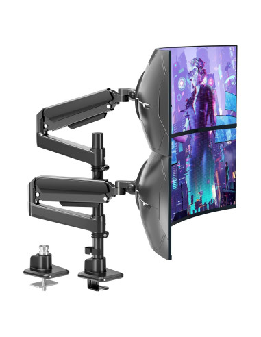 Soporte Doble para Monitores MOUNTUP 49" Curvos Ajustable