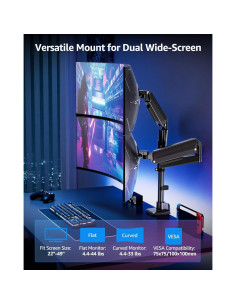 Soporte Doble para Monitores MOUNTUP 49" Curvos Ajustable 2