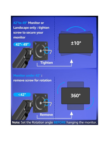 Soporte Doble para Monitores MOUNTUP 49" Curvos Ajustable