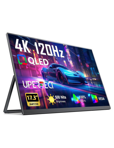Monitor Portátil UPERFECT 4K 120Hz 17.3" | Gaming 0.1ms 500 Nits