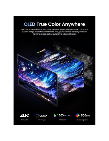 Monitor Portátil UPERFECT 4K 120Hz 17.3" | Gaming 0.1ms 500 Nits