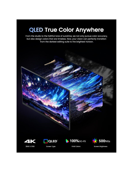 Monitor Portátil UPERFECT 4K 120Hz 17.3" | Gaming 0.1ms 500 Nits