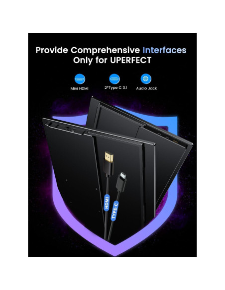 Monitor Portátil UPERFECT 4K 120Hz 17.3" | Gaming 0.1ms 500 Nits