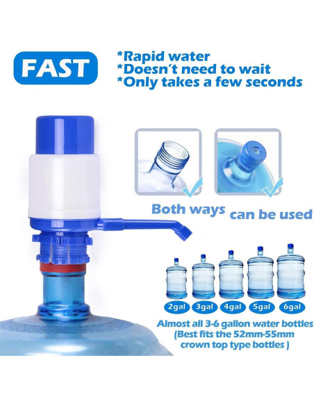 Bomba de Agua Manual DWSFADA para Botella de 19L Azul y Blanco