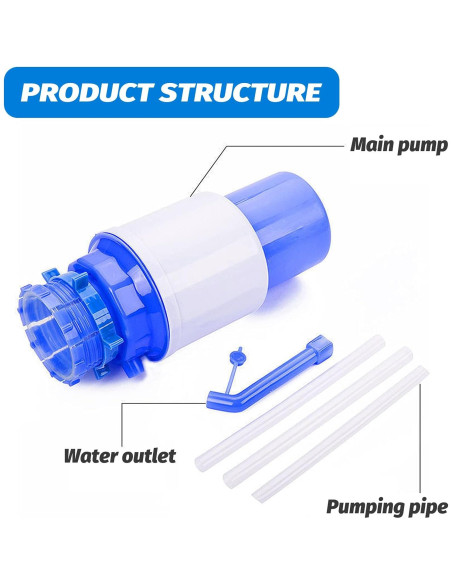 Bomba de Agua Manual DWSFADA para Botella de 19L Azul y Blanco