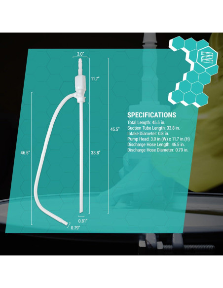Bomba de Sifón Manual TERA PUMP TRCDRUM 21 L/min para Barriles