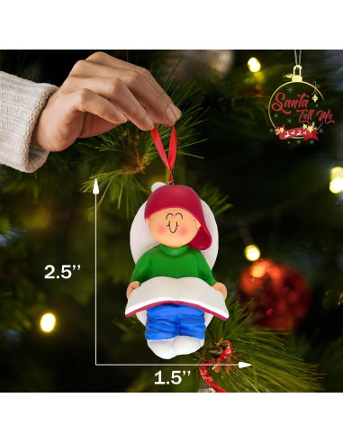 Adorno Navideño Personalizado Santa Dime 3.8x6.3cm