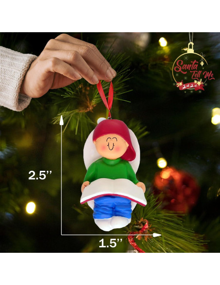 Adorno Navideño Personalizado Santa Dime 3.8x6.3cm
