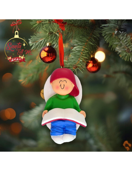 Adorno Navideño Personalizado Santa Dime 3.8x6.3cm