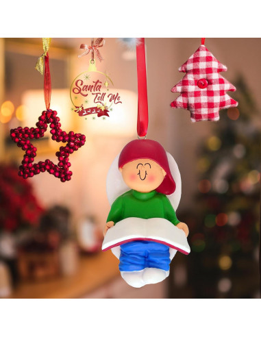 Adorno Navideño Personalizado Santa Dime 3.8x6.3cm