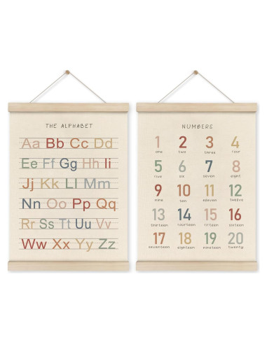 Juego de 2 Marcos para Póster Alfabeto HRQKO 30x40 cm