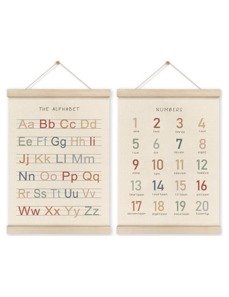 Juego de 2 Marcos para Póster Alfabeto HRQKO 30x40 cm