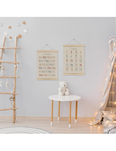 Juego de 2 Marcos para Póster Alfabeto HRQKO 30x40 cm