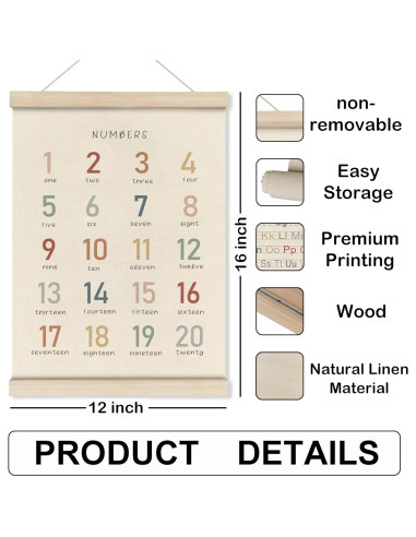 Juego de 2 Marcos para Póster Alfabeto HRQKO 30x40 cm
