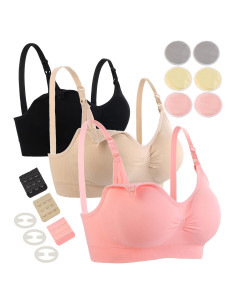 Pack 3 Sujetadores de Lactancia Sin Costuras Seitop Mediano