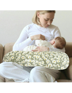 2 Fundas de Almohada de Lactancia Boppy Ultra Suaves Beige Floral 2