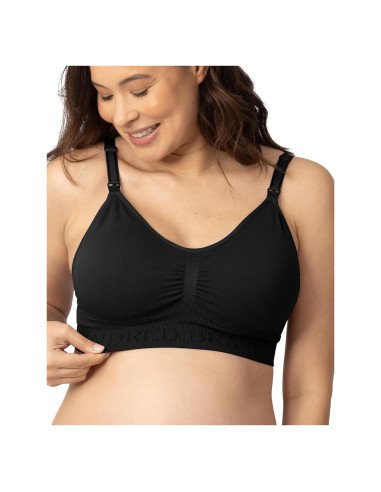 Sostén de Lactancia Sin Costuras Kindred Bravely - Mediano Negro