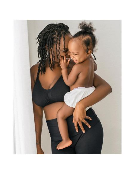 Sostén de Lactancia Sin Costuras Kindred Bravely - Mediano Negro