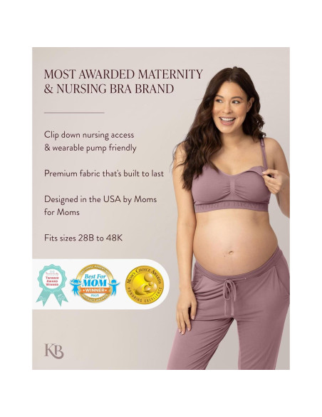 Sostén de Lactancia Sin Costuras Kindred Bravely - Mediano Negro