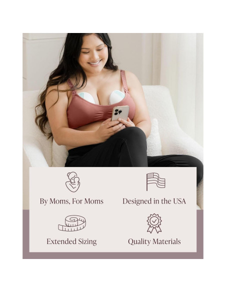 Sostén de Lactancia Sin Costuras Kindred Bravely - Mediano Negro