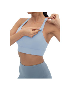 Sujetador Deportivo de Lactancia Foucome Mediano Azul Claro