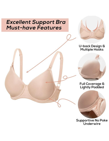 Sostén de Lactancia Gratlin 34C con Aros y Almohadillas