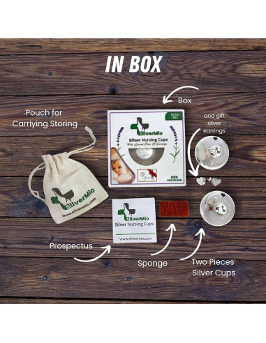 Copas de Lactancia de Plata SilverMio - Protectores de Pezón X-Large