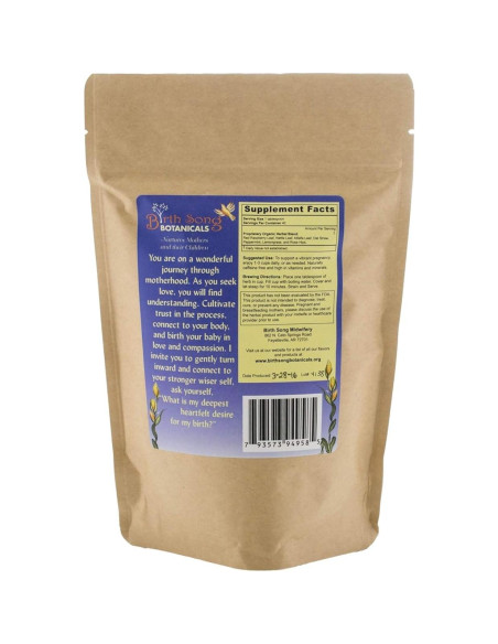 Té de Embarazo Lady in Waiting Birth Song Botanicals 40 Porciones
