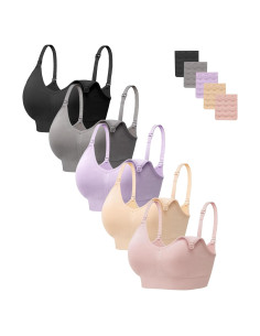 Sujetadores de Maternidad HBselect Pack 5 Lactancia Sin Costuras