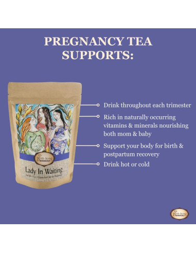 Té de Embarazo Lady in Waiting Birth Song Botanicals 40 Porciones