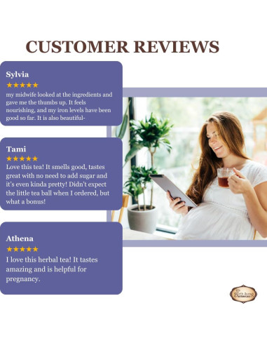 Té de Embarazo Lady in Waiting Birth Song Botanicals 40 Porciones