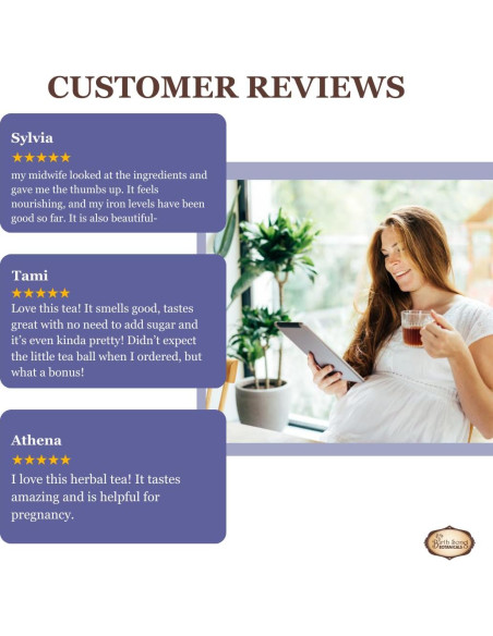 Té de Embarazo Lady in Waiting Birth Song Botanicals 40 Porciones