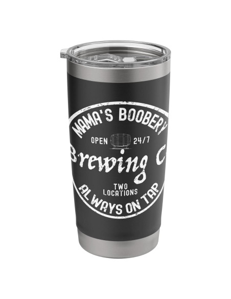 Taza Aislada Acero Inoxidable 20 oz Mama's Boobery Negra