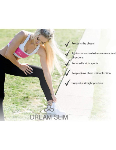 Banda de Soporte para el Pecho Dream Slim Ajustable Rosa