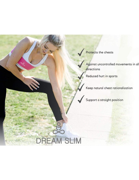 Banda de Soporte para el Pecho Dream Slim Ajustable Rosa