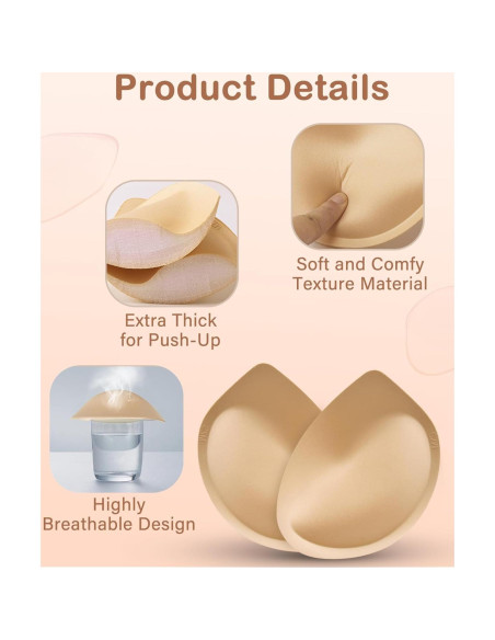 Insertos Gruesos para Sujetador KSang - Aumentadores B/C, 2 Pares