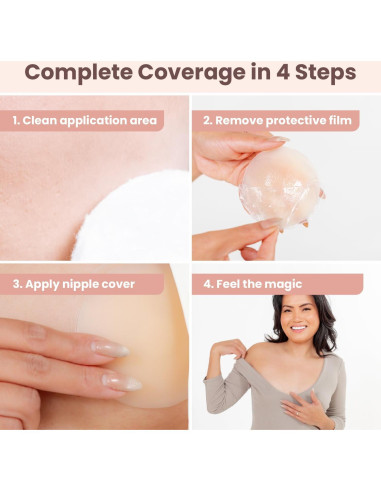 Cubiertas de Pezones Go Nipless - Silicona Reutilizables A-DD