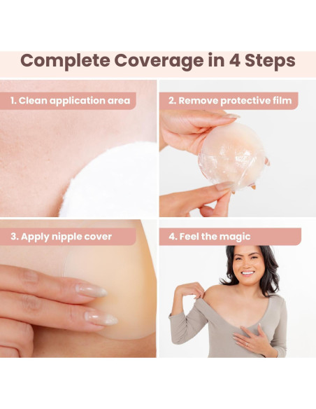 Cubiertas de Pezones Go Nipless - Silicona Reutilizables A-DD
