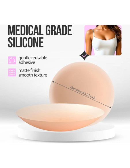 Cubiertas de Pezones Go Nipless - Silicona Reutilizables A-DD